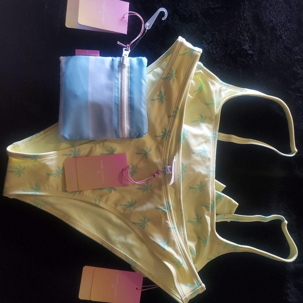 STONEY CLOVER LANE X TARGET COLLABORATION BATHING SUIT TOP & BOTTOM.